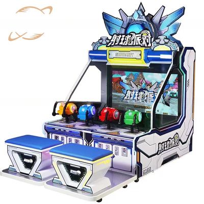 Harga yang bagus 100W Kids Game Machine 4 Pemain 6 In 1 Ball Shoot Mesin Arcade on line