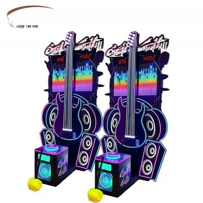 Harga yang bagus Crazy Guitar Game Olahraga Mesin Arcade Bentuk Cantik Pencahayaan Keren on line
