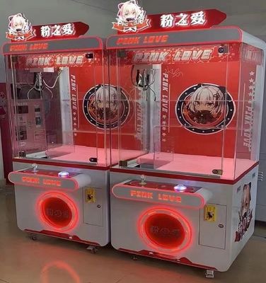 Good price Earn money coin operated fully transparent hardware cabinet doll machines for stuff toys online