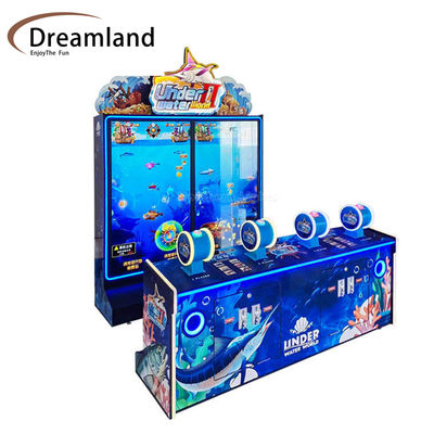 Good price Blue Coin Pusher Go Fishing Ticket Redemption Game Machine For Under Water World Fishing Arcade Lottery Machine English Utilization online
