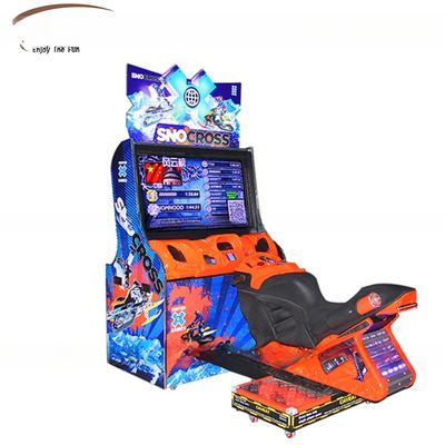 良い値段 屋内ゲームセンター リゾート モーターバイク アークードマシン スノクロスレースゲーム 400w オンライン