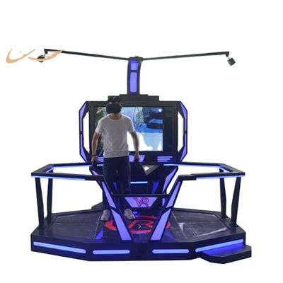 Kwaliteit 9D VR Simulator met een afmeting van 250x250x240CM, 110V/220V spanning en een 42LCD scherm voor HTC VIVE brillen fabriek